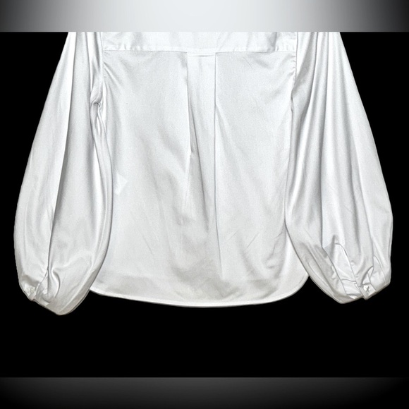 NWT Madewell V-Neck Long-Sleeve Cotton Top in White, Sizes XXS, XS, and M - Picture 10 of 13